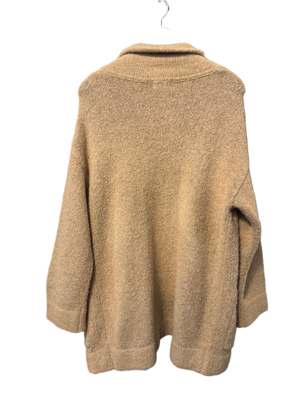 Thread & Supply Open-Front Teddy Coatigan in Camel Tan Size M - Picture 3 of 3